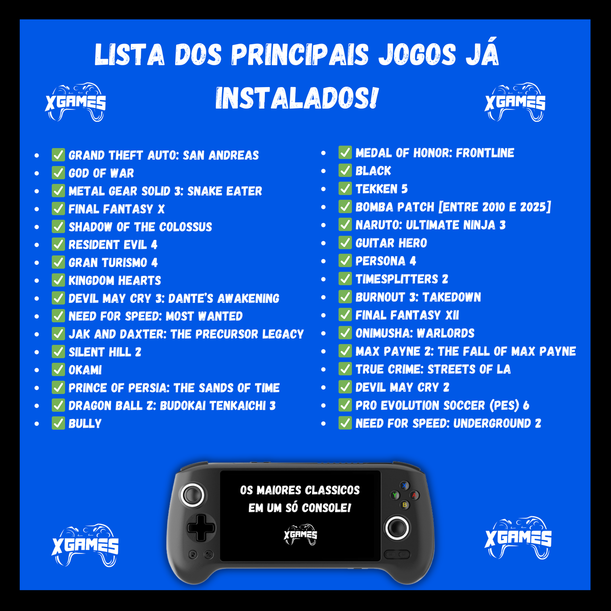 MINI GAME PORTÁTIL - Roda PS2, PS1, PSP, NITENDO, ANDROID e STEAM [BIBLIOTECA COM 1000 JOGOS JÁ INSTALADOS]🎁