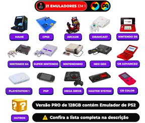 Portátil R36H™ Original - 21.500 Jogos de 20+ Consoles (180 dias de Garantia)