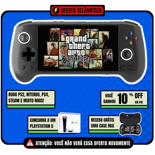 MINI GAME PORTÁTIL - Roda PS2, PS1, PSP, NITENDO, ANDROID e STEAM [BIBLIOTECA COM 1000 JOGOS JÁ INSTALADOS]🎁