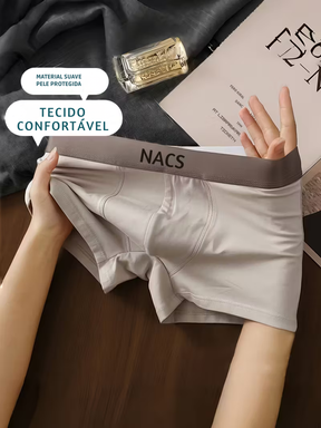 Kit com 3 Cuecas Boxer Masculinas em Algodão