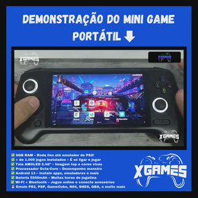MINI GAME PORTÁTIL - Roda PS2, PS1, PSP, NITENDO, ANDROID e STEAM [BIBLIOTECA COM 1000 JOGOS JÁ INSTALADOS]🎁